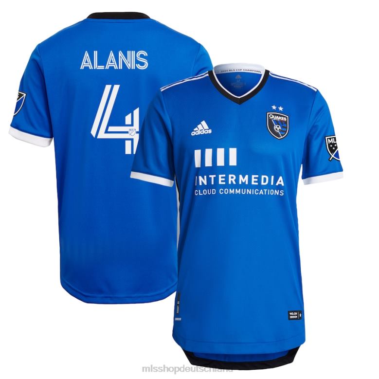 MLS Jerseys Männer San Jose Erdbeben Oswaldo Alanis adidas Blau 2021 primäres authentisches Spielertrikot 4PP8T987
